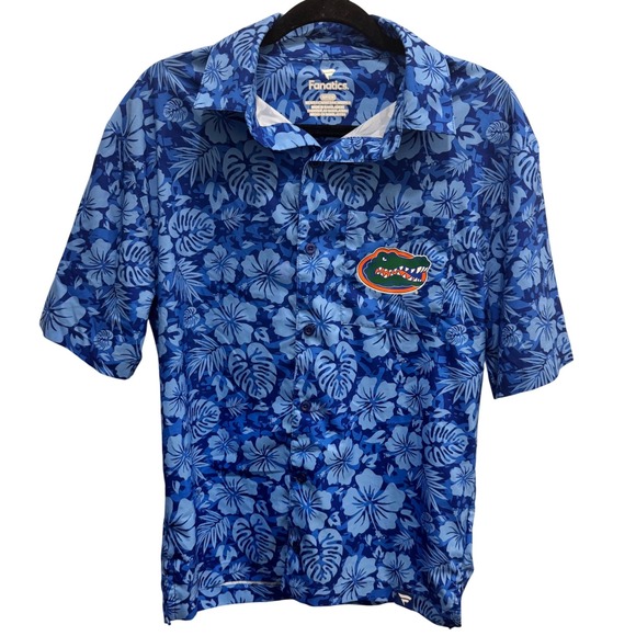 Fanatics Other - Florida Gators Hawaiian Shirt Fanatics Blue Floral Button Up Men's Small